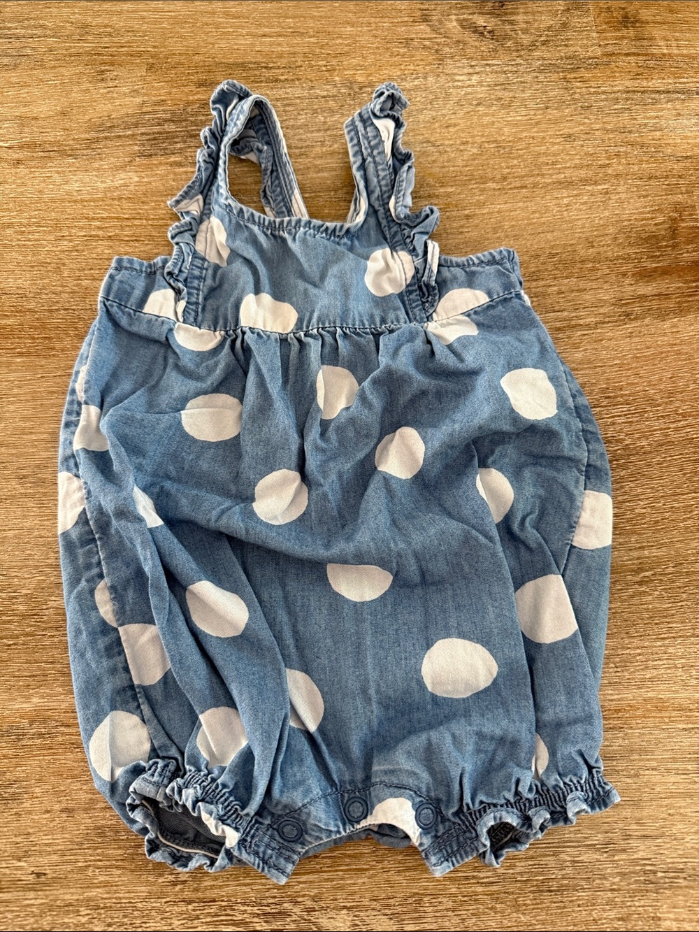 Carter's Blue and White Polka Dot Romper
